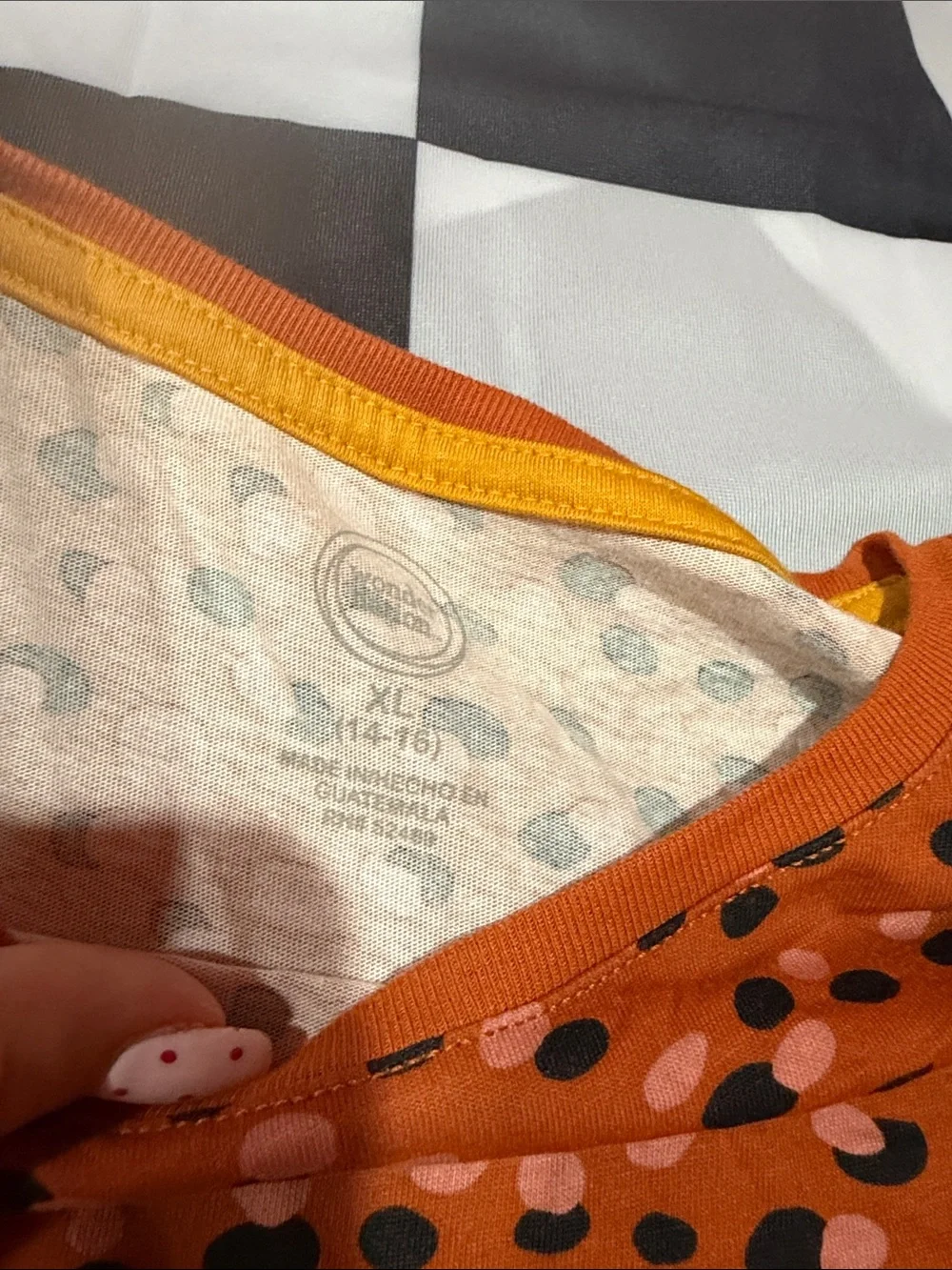 3 Kids Orange/Tan shirts size 16